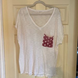 Sheer white Tres Bien shirt